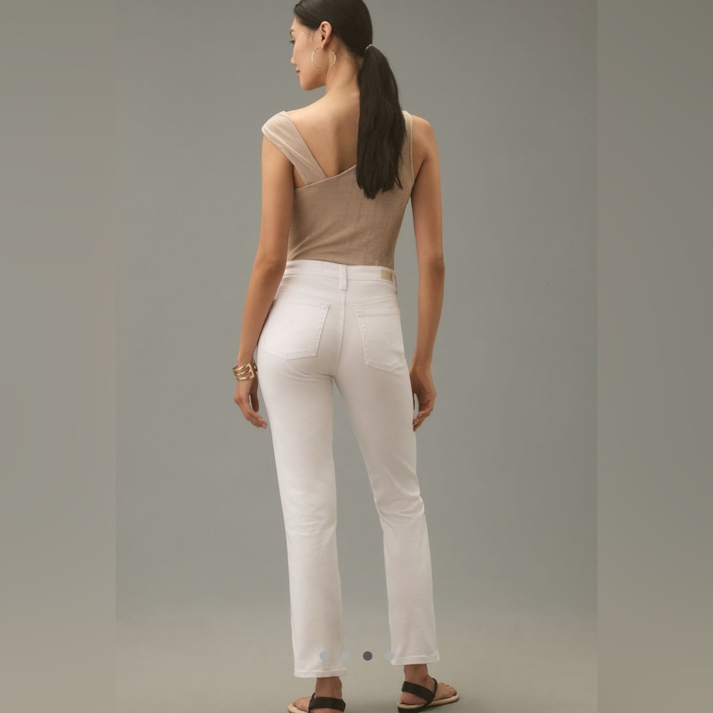 NWT Anthro AG Adriano Goldschmied Mari Crop High-Rise Straight-Leg Jeans 28 - Picture 3 of 8